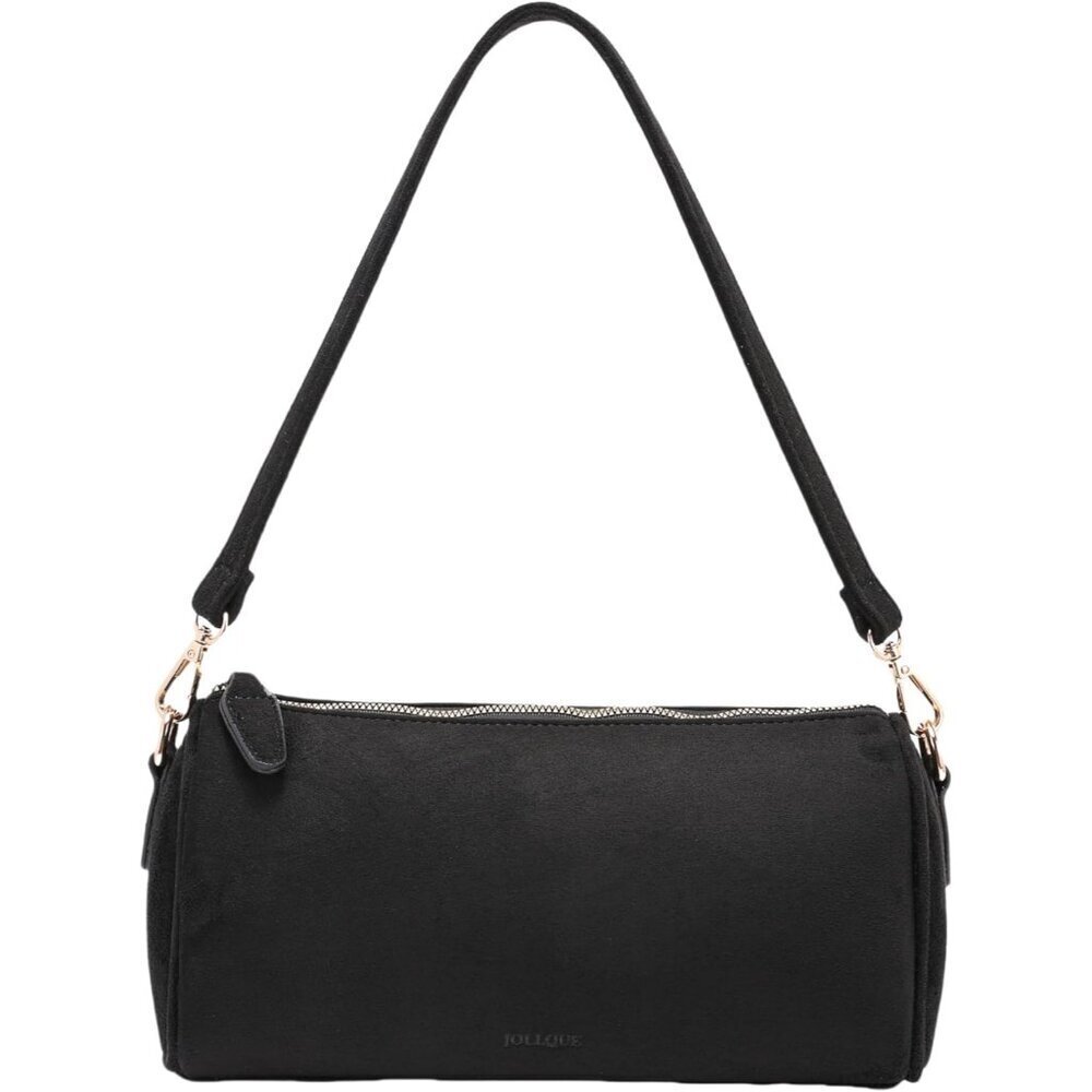 Suede Crossbody Bag Women Small Barrel Clutch Handbag Purse for Daily Use
